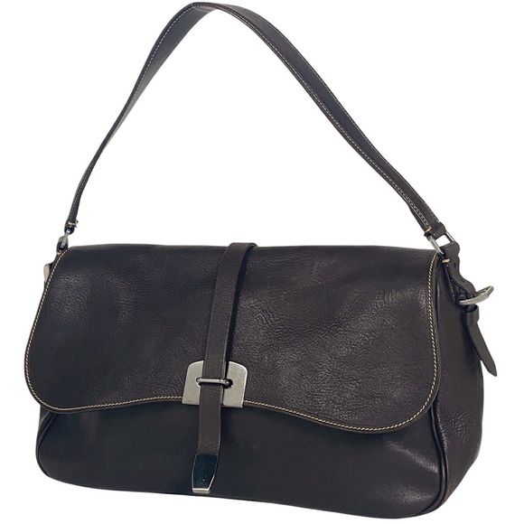 Prada Shoulder Bag Black leather - Picture 1 of 7
